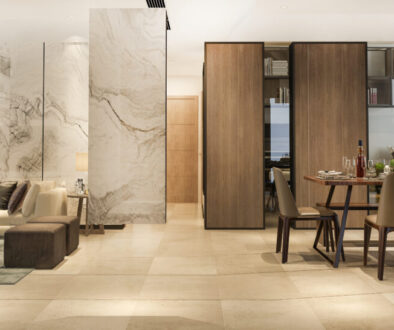 3d rendering dining room and kitchen with luxury decor